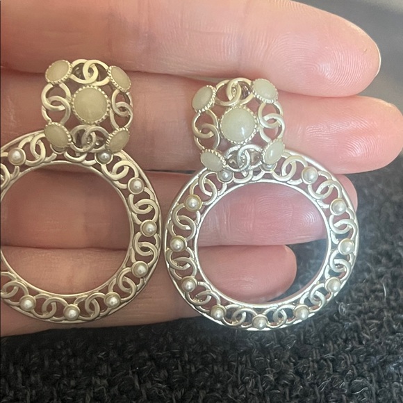 CHANEL Gold and Cream Filigree Earrings - Picture 10 of 15